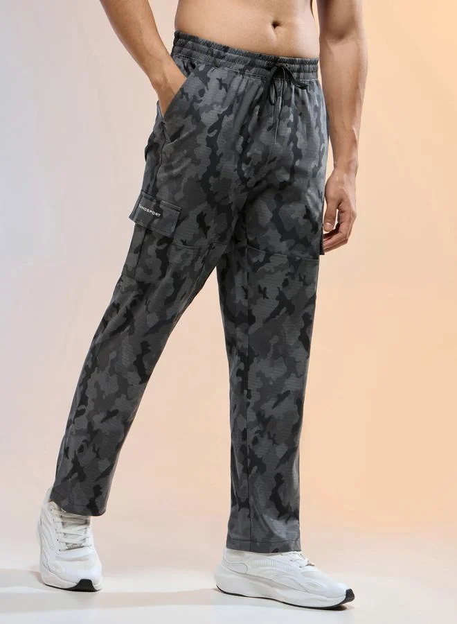 تكنوسبورت بنطال رياضي كارجو مطبوع بقصة مستقيمة